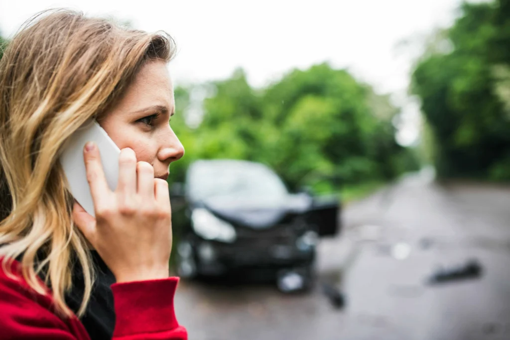 calling after car crash