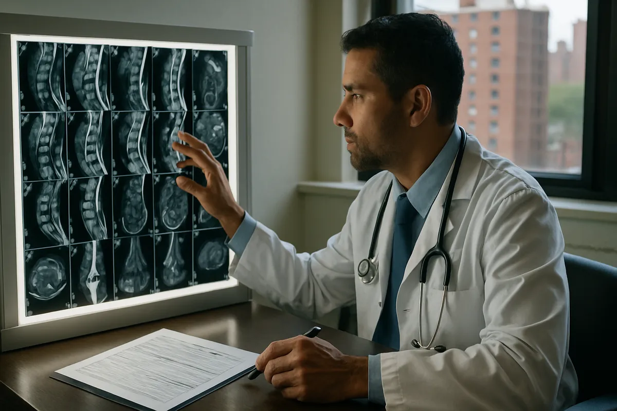 Evaluating loss of wage earning capacity for a New York spine injury with imaging and a vocational assessment